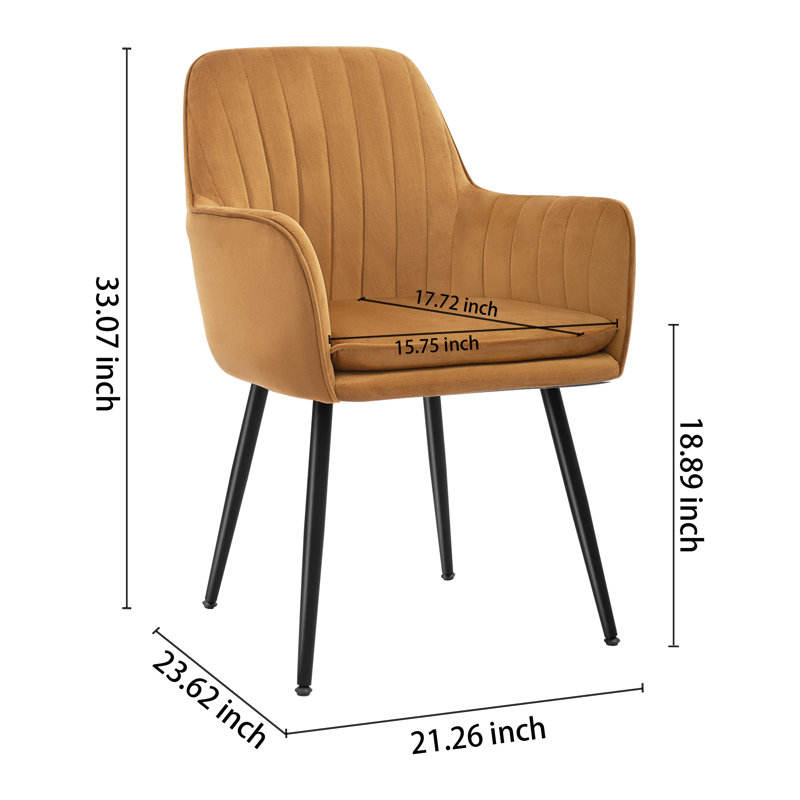 Chaise d'appoint en velours H Louis, Brun
