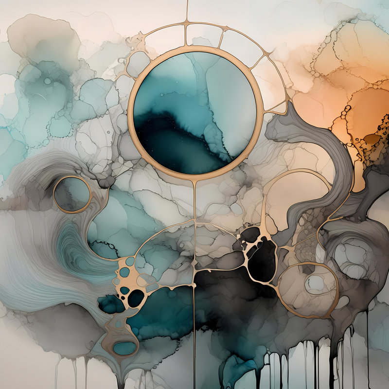 Luminous Realms, 42" H x 42" W