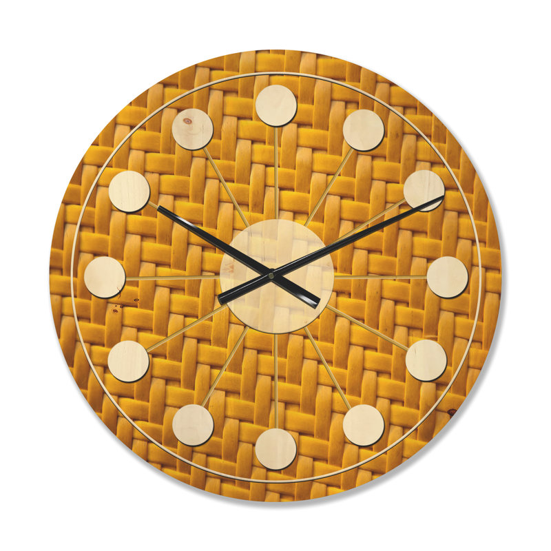 Horloge murale en bois Sedge Texture, Moyen