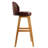 Upholstered Counter Stool with Solid Wood Frame
