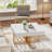 Maridell White ang Gold Square Coffee Table
