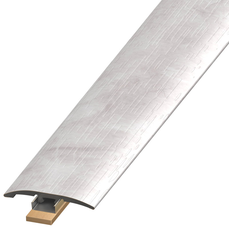 Plastique 0,25 po d'épaisseur x 2 po de largeur x 94 po de longueur tout usage, Marbre gris clair