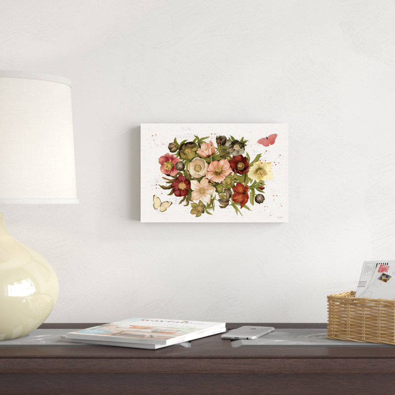 «Vintage Petals IV» par Katie pertiet - peinture sur toile tendue, H 8 po x l 12 po