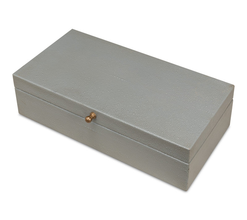 Gatsburg Handmade Decorative Box, Light Gray