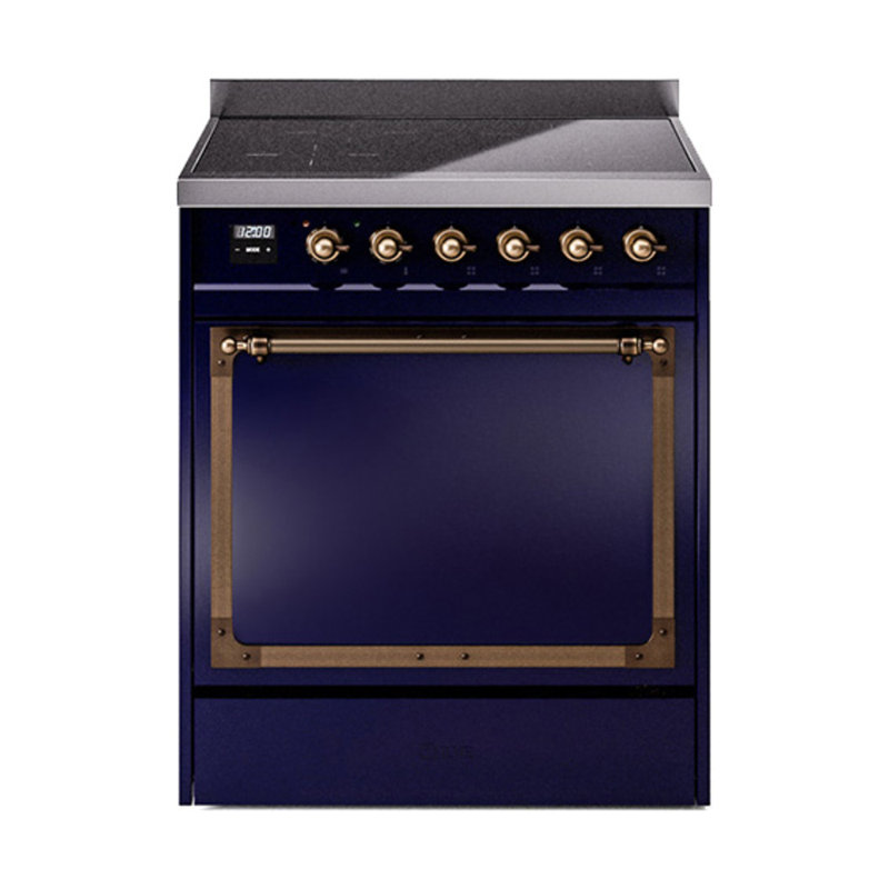 ILVE Nostalgie II Noblesse 30 po à induction, Bleu minuit / bronze