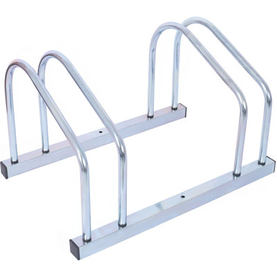 2 Bikes Floor Bike Stand, Bike Parking Rack Garage Bike Storage Stand Indoor/Outdoor 22-28" Wheel Stand, Max. Tire Width 2.15"