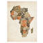 "africa text map" par michael thompsett, art textuel sur toile tendue encadrée-10617740