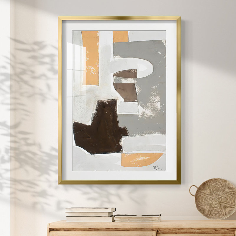 AndalusianFormsIIIPremiumGalleryWrappedCanvas-Framed Print, 28.5'' H x 20.5'' W, Gold