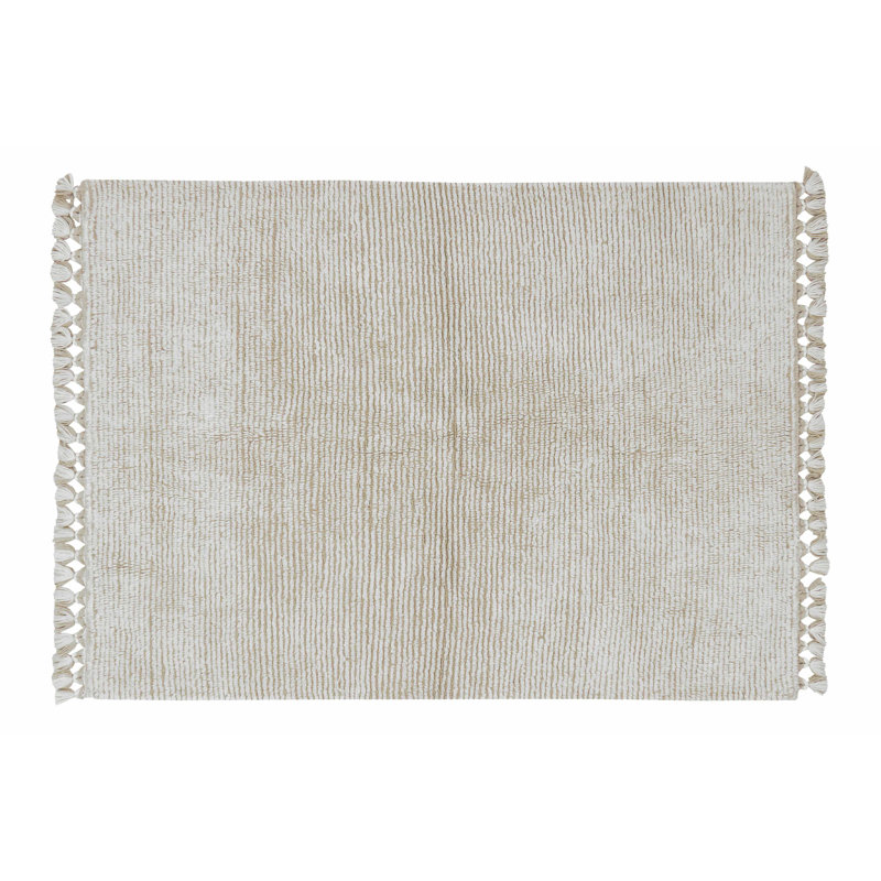 Tapis rose en laine mouton Koa, Rectangle 4 pi x 5 pi 6 po
