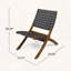 Chaise pliante Huntsville, ensemble de 2, avec accents tissés