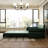 Chesterfield Sofa,93.7" King Pull Out Sofa Bed,3-In-1 Faux Leather Convertible Sleeper Sofa With Nailhead Trim & Rolled Arm