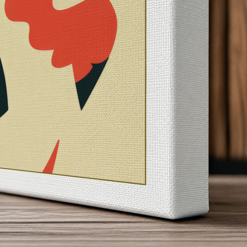 Five Faces United Art Deco 1 Piece Wrapped Canvas Wall Art, 18x12 - 45.7 x 30.5 cm, White Border