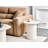Bernando Ceramic Light Beige Side Table 