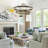 2-Light LED Tiered Circle Chandelier
