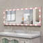 Miroir mural pleine grandeur pour chambre à coucher avec ampoules DEL à commande tactile