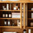 39.37"Retro 4 Door Wall-Mounted Cabinet, Featuring Two Layers Of Storage Space And An Open Hook Rack Space,Suitable For Bathrooms, Kitchens, Dining Rooms,Natural-369543915