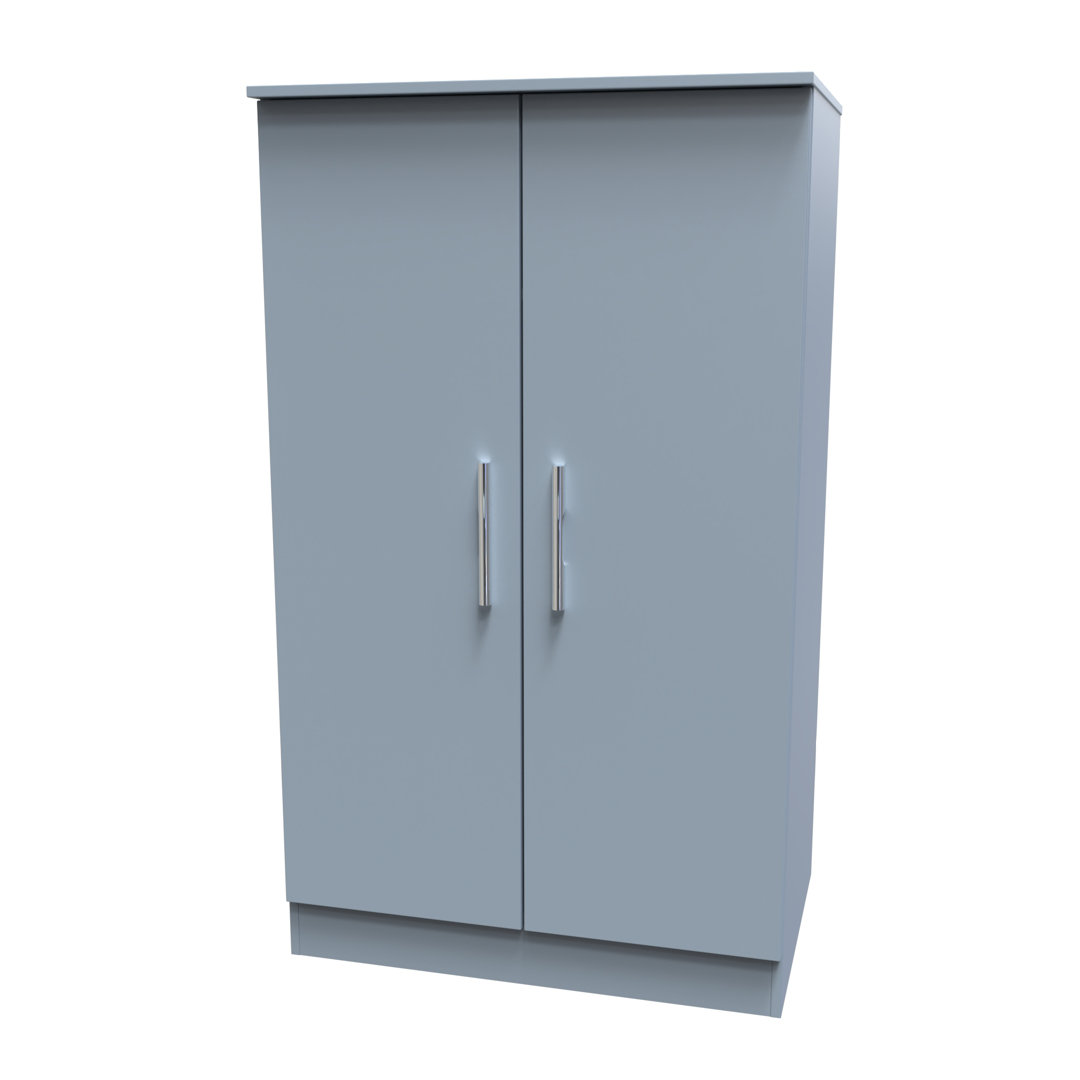 Fully Assembled Contrast 2 Door Wardrobe