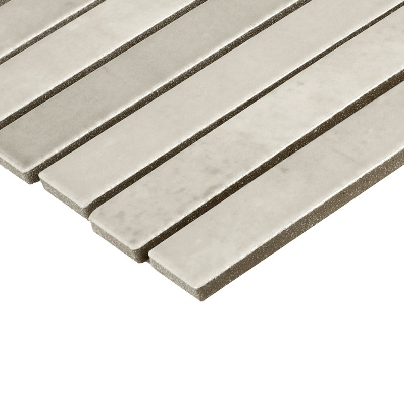 Mosaïque murale à joint droit en céramique 1 "x 6" Daltile Miramo (10 pièces par carton), Perle
