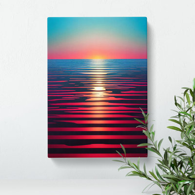 Luscious Ocean Sunset - Wrapped Canvas Print
