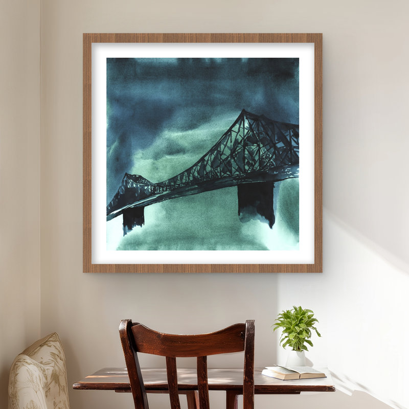 Montreal Jacques-Cartier Bridge Framed Matted Print - Decor