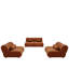 Ensemble de canapé modulaire orange en forme de L - Canapé en tissu chenille de grand confort, idéal pour les salons et les salons modernes