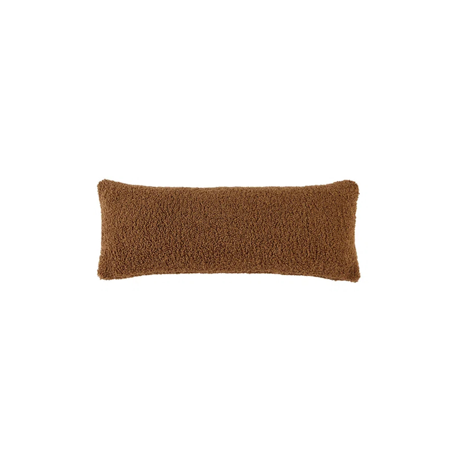 Teddy Soft Plush Textured Boucle Cozy Fluffy Classic Chic Modern Rustic Decorative Pillow, Brown, 14"H x 36"W