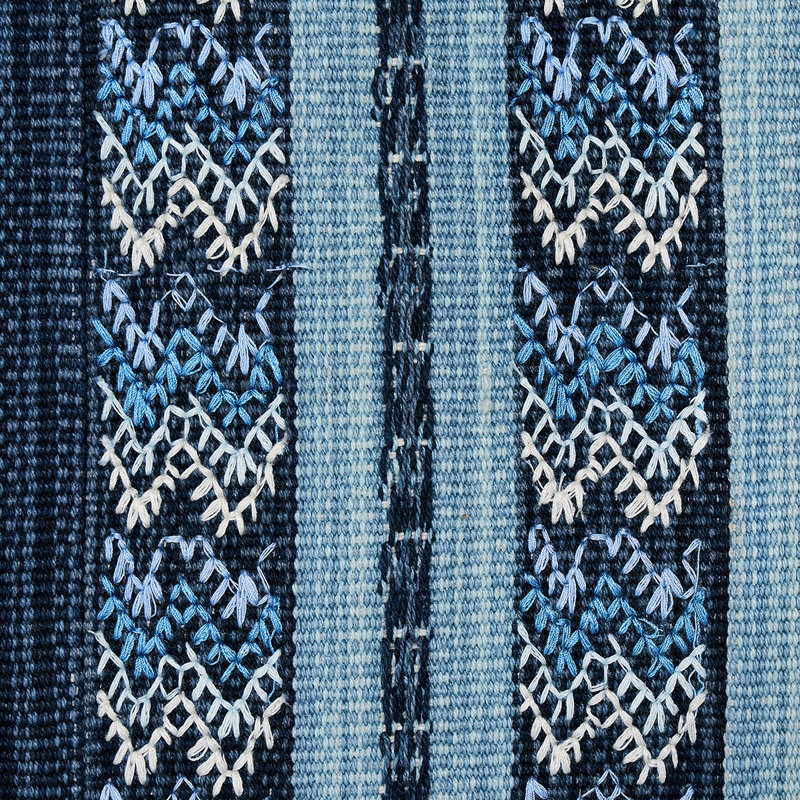 Aravali Patchwork Fabric, Denim/Indigo