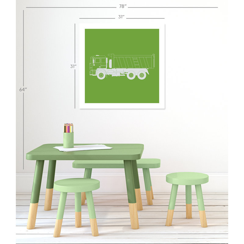 Camions Camions 2, impression sur papier, H 31 po x l 31 po x P 1 po