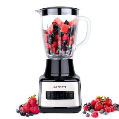 NETTA Table Blender with Glass Jug - 8 Speed Settings