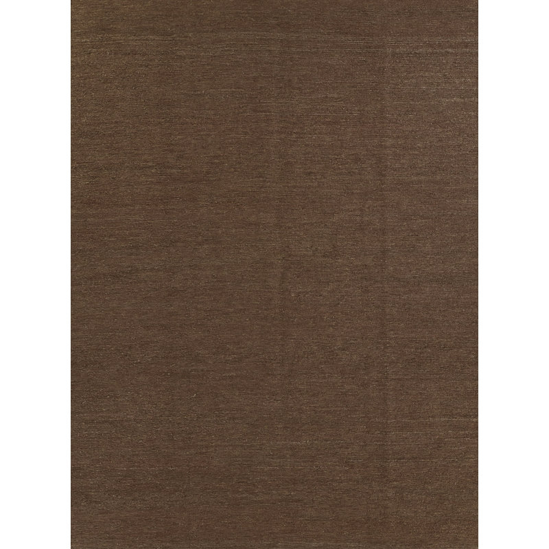 Area Rug in Dark Brown, Rectangle 6'3" x 9'