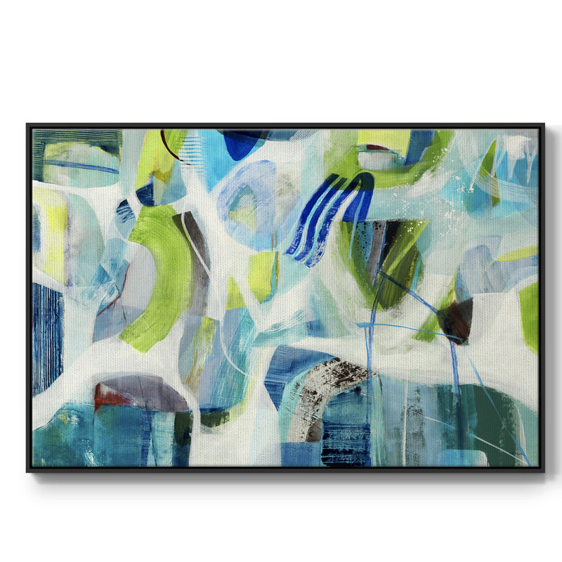 Verset qui rime, Toile avec cadre flottant noir, H 27 po x l 41 po x P 2 po