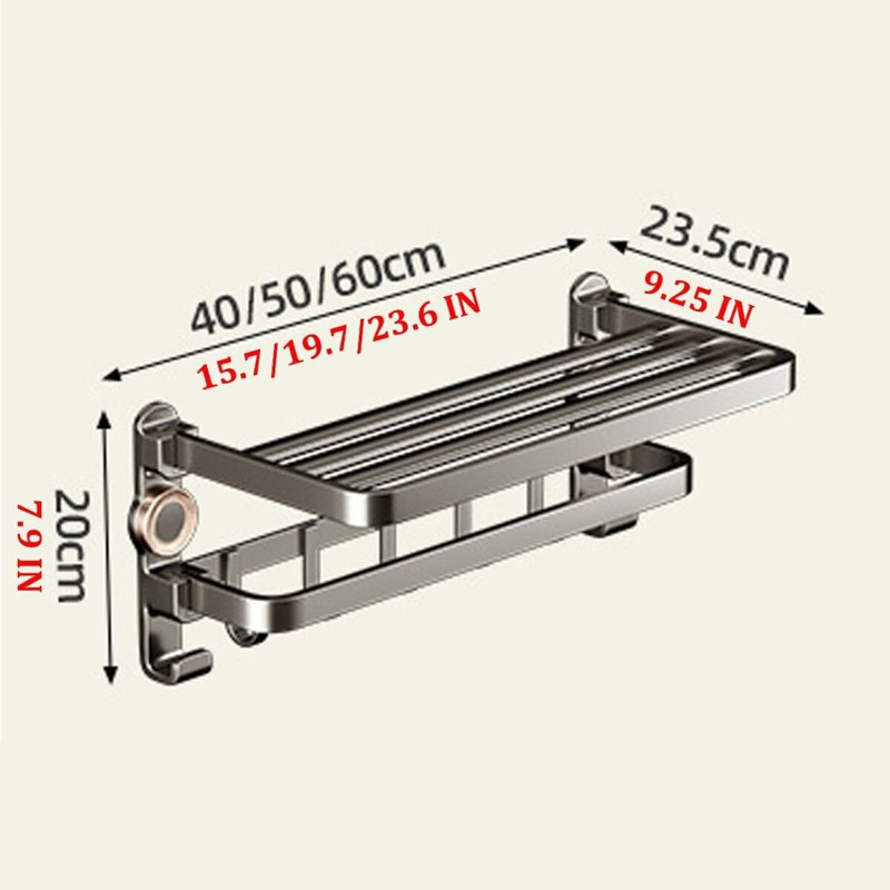 Porte-serviettes de salle de bain double