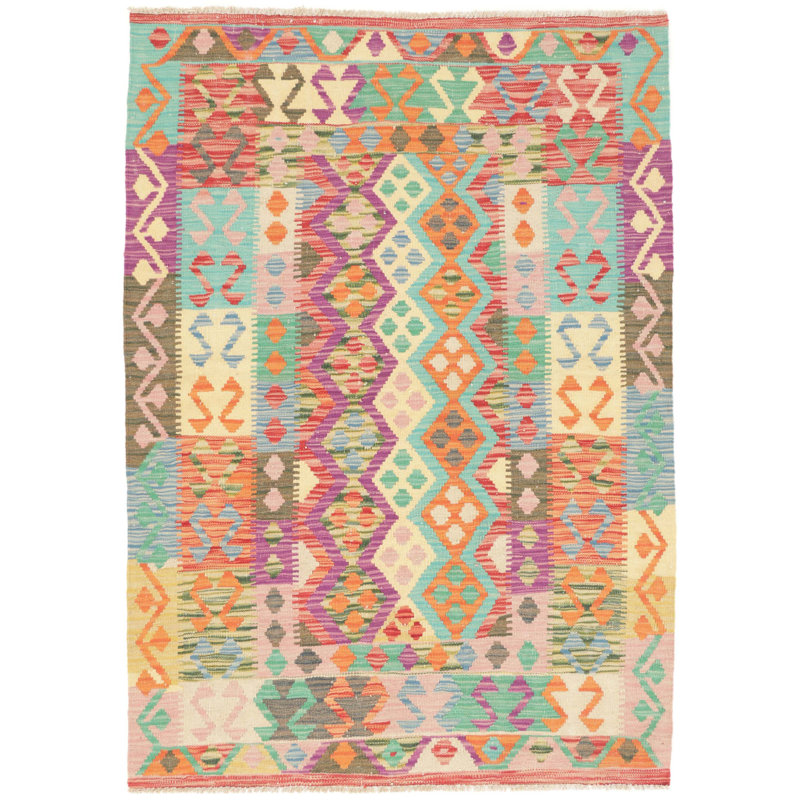 Southwestern Wool Hand Woven 107cm X 150cm Area Rug