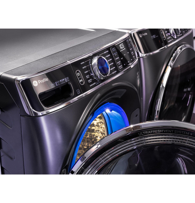 5.3 Cu. Ft. High Efficiency Smart Front Load Washer in Silver/Black