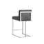 Tabouret de comptoir Dean - Acier inoxydable - Blanc Cantina-1188019361-1188019366-1190378571