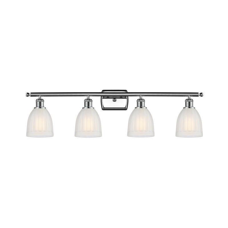 Éclairage pour salle de bain 3 lumières Dunder, Ampoule DEL 6 watts Vinage, Blanc, Chrome poli