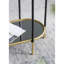 Console à 3 niveaux 48,5 x 16,5 x 50 po, tablette miroir en or noir