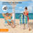 Blue&Green Aluminum Folding Beach Chair(Set Of 1)