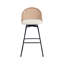 Swivel Upholstered Chenille Bar Stool-2003557760
