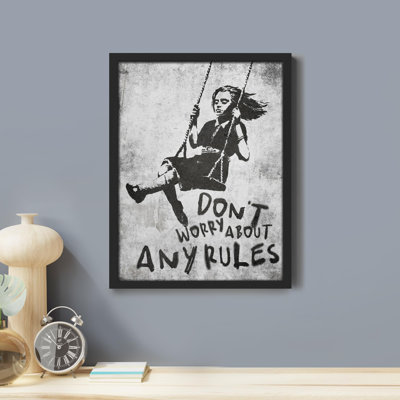" Banksy Girl On Swing "