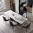 Sammie 9 - Piece 94.48'' Extendable Sintered Stone Dining Table with 8 Leather Chairs Dining Set-1035566528-1035566530