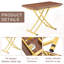 Table multifonctionnelle avec surface texturée en noyer de 0,8 pouce, pieds en métal doré, hauteur réglable, idéale pour la commode, le café et le bureau
