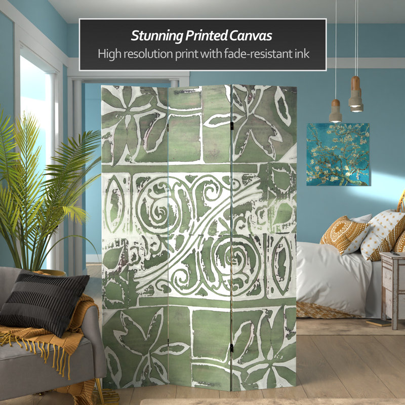Ravello 3 Panel Room Divider, Sage