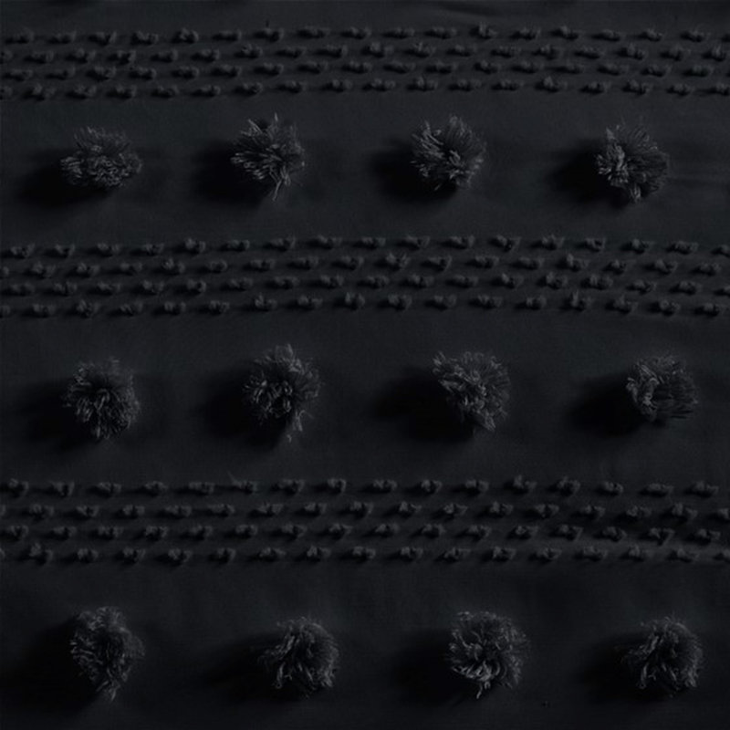 Édredon - Literie intérieure,, Édredon double / grand + 2 taies décoratives sta, Noir