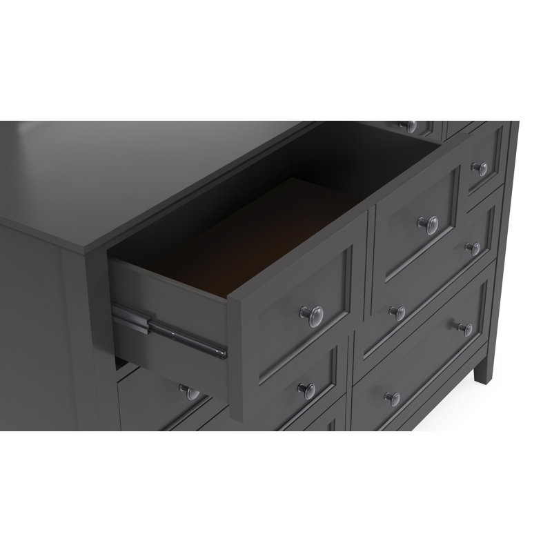 8 Drawer 152.4 W Double Dresser, Black