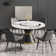 Ryding Modern Round Sintered Stone Dining Table with Rotating Tray