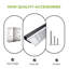 36 po X 80 po Porte d'entrée en fibre de verre noire avec verre givré Inswing Right-123078618