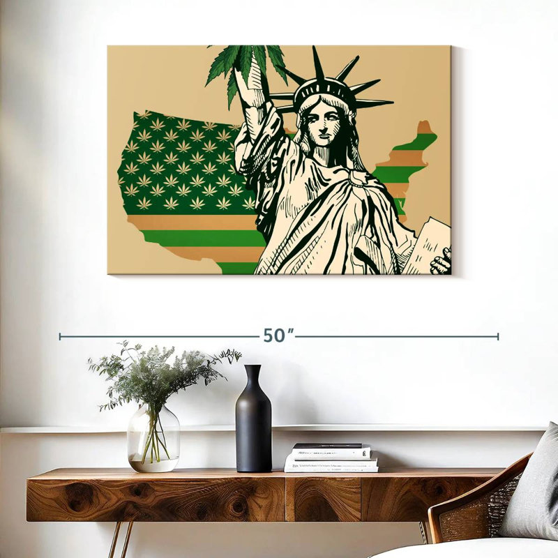 Marijuana US Flag, 26" H x 39" W