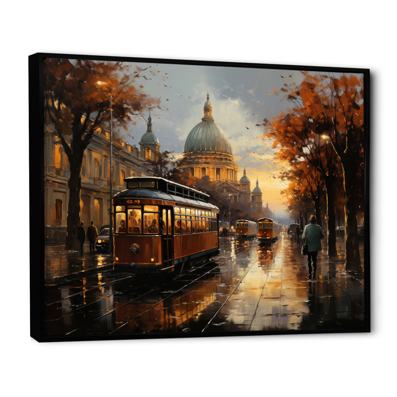 Italie, fête romaine sur toile, H 12 po x l 20 po x P 1 po, Cadre flottant noir