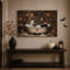 Fantôme et chat noir lisant un livre dans une baignoire, art mural d'Halloween sur toile-256587887